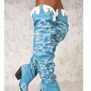 Cowboy boots thigh high
